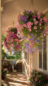 Premium Hanging Petunia Flower Basket